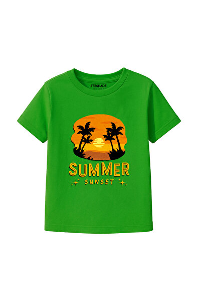 Yoo Street Sunset Sunset T-Shirt for Unisex Kids – 100% Cotton Multiple Color...