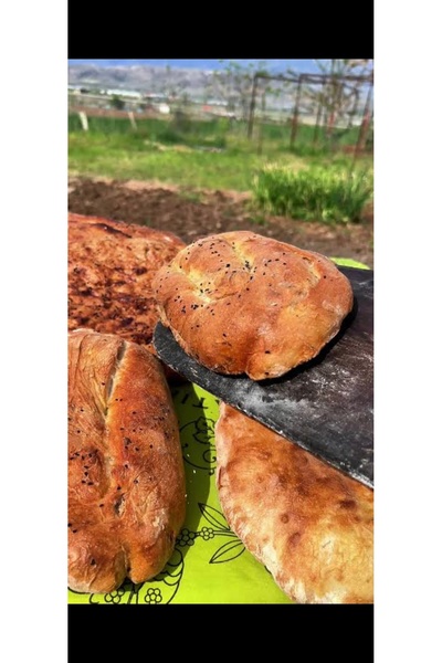yöresel EKŞİ MAYALI TOKAT NİKSAR'DAN CEVİZLİ KÖY EKMEĞİ 1 AD.