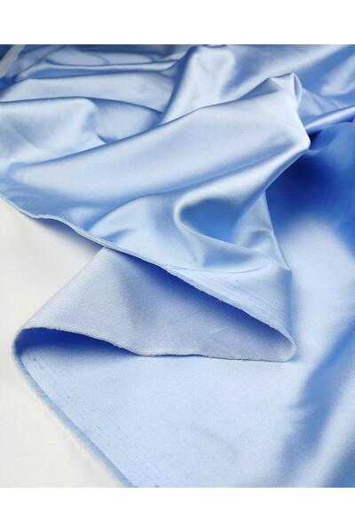 Kumaş Parça Ασετάτ σατέν ύφασμα σε ανοιχτό μπλε χρώμα 140x350εκ.