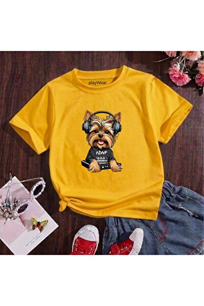 playwear Dj Doge Παιδικό μπλουζάκι unisex με στάμπα από 100% βαμβάκι με λαιμό...