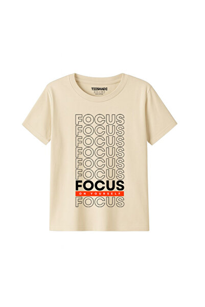 Yoo Street Focus On Yourself T-Shirt for Unisex Kids – 100% Cotton Multiple C...