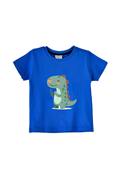 Yoo Street Green Cute Dino T-Shirt for Unisex Kids – 100% Cotton Multiple Col...