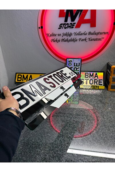 BMASTORE06 ESKİ PEUGEOT LOGOLU Zebra Model Pleksi Plakalık(1çift,2adet)
