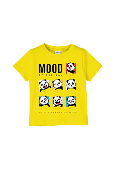 Yoo Street Panda Mood Of The Day T-Shirt for Unisex Kids – 100% Cotton Multip...