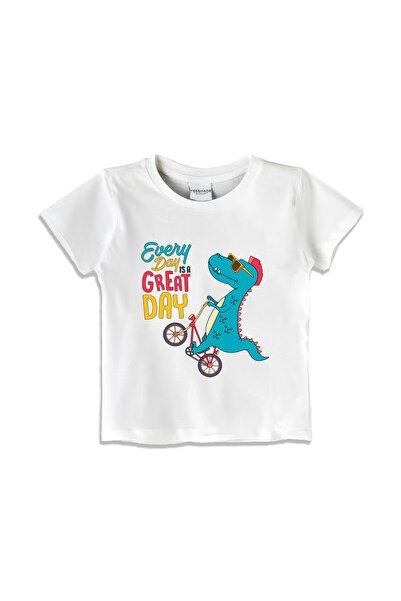 Yoo Street Every Day Is A Great Day T-Shirt for Unisex Kids – 100% Cotton Mul...