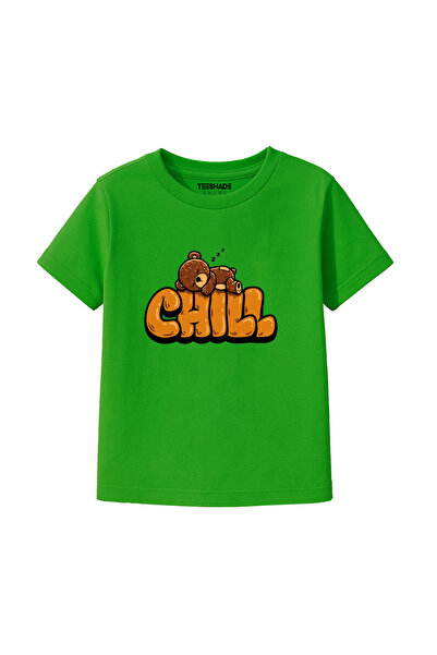 Yoo Street Chill Bear T-Shirt for Unisex Kids – 100% Cotton Multiple Colors –...