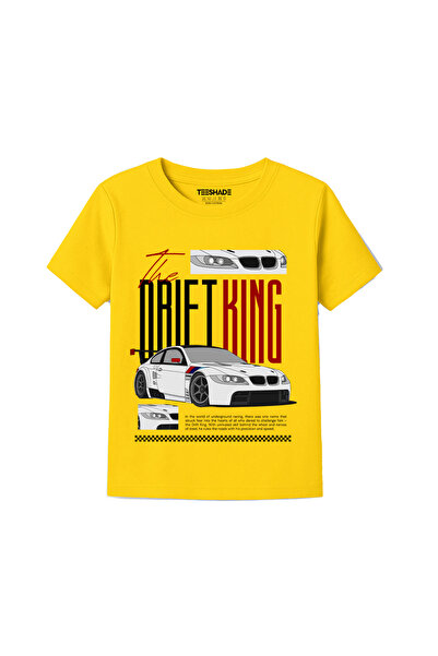 Yoo Street Street King Cars T-Shirt for Unisex Kids – 100% Cotton Multiple Co...