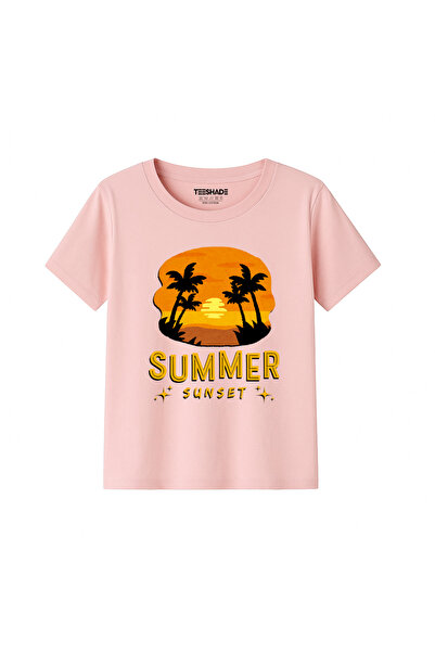 Yoo Street Sunset Sunset T-Shirt for Unisex Kids – 100% Cotton Multiple Color...