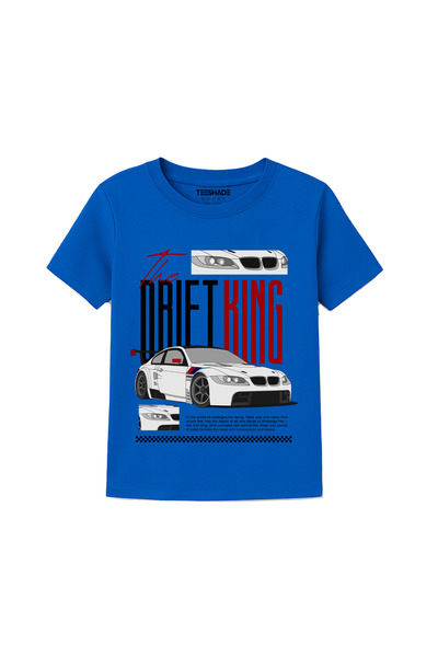 Yoo Street Street King Cars T-Shirt for Unisex Kids – 100% Cotton Multiple Co...