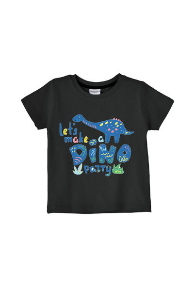 Yoo Street Lets Make A Dino Party Cute Dino T-Shirt for Unisex Kids 100% Cott...