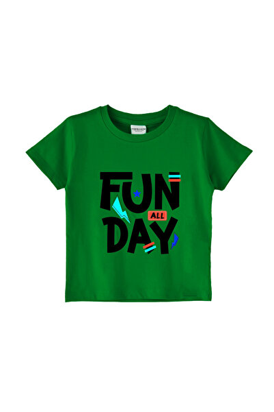 Yoo Street Fun Day T-Shirt for Unisex Kids – 100% Cotton Multiple Colors – Si...