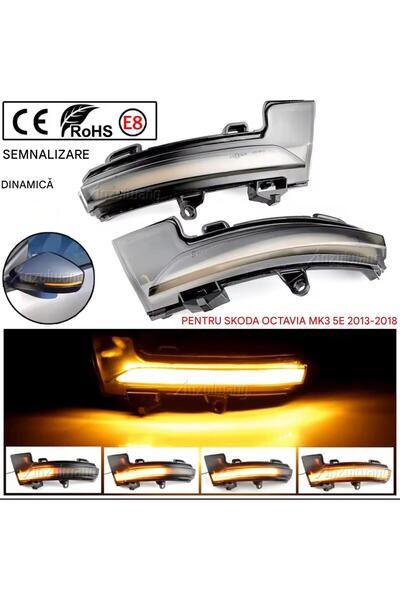 CerCip Δυναμικά φλας καθρέφτη SKODA Octavia MK3, VOLKSWAGEN T-Roc, VOLKSWAGEN...