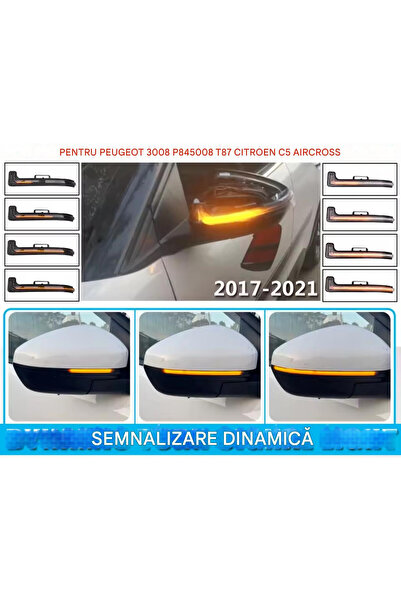 CerCip Δυναμικά φλας καθρέφτη PEUGEOT, 3008, 5008, CITROEN C5 AirCross 2017-2021