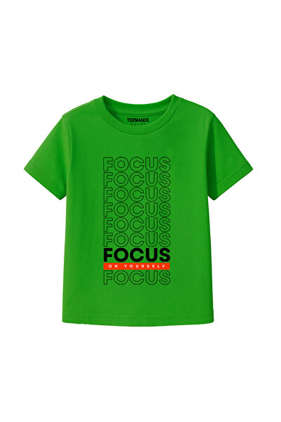 Yoo Street Focus On Yourself T-Shirt for Unisex Kids – 100% Cotton Multiple C...