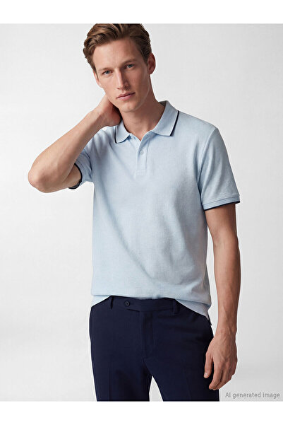 LC Waikiki Nevavm Standard Fit Polo Collar Men's T-Shirt with Difference
