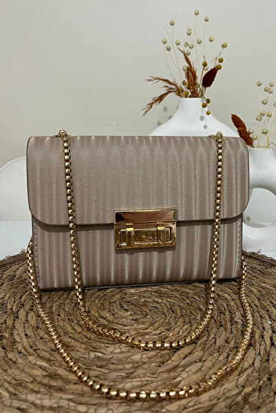 LAREON Γυναικεία κομψή τσάντα χειρός και ώμου με αλυσίδα με σχέδιο ελαφριάς γ...