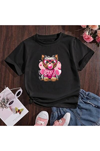 playwear Ροζ Μπλουζάκι Doge με στάμπα, 100% βαμβακερό, με λαιμόκοψη ποδηλάτου...