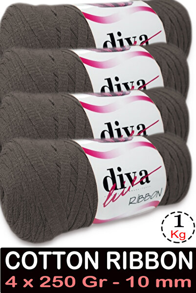 Diva İplik Βαμβακερή Κορδέλα - 1 Kg - 10 mm - Συσκευασία 4 τεμαχίων - 258