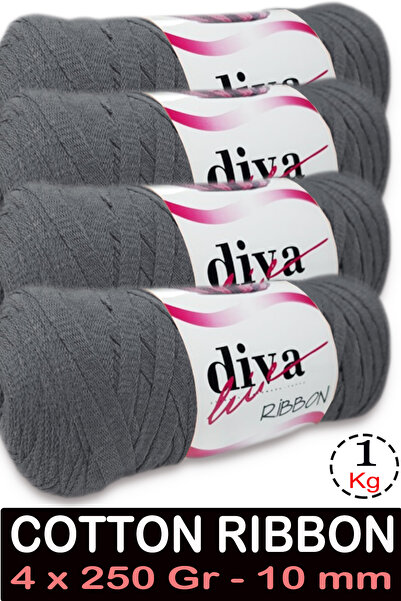 Diva İplik Βαμβακερή Κορδέλα - 1 Kg - 10 mm - Συσκευασία 4 τεμαχίων - 194