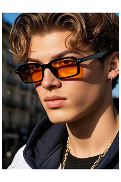 SUNGLASES Vintage Men's Sunglasses with Narrow Frame