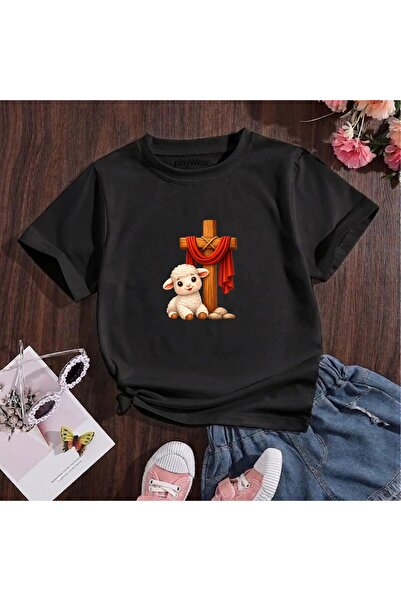 playwear Παιδικό unisex μπλουζάκι με στάμπα κατσίκας, 100% βαμβάκι, με λαιμόκ...