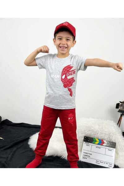 zavera for kids Αγορίστικο καλοκαιρινό σετ φόρμας 3 τεμαχίων Spiderman με λεπ...