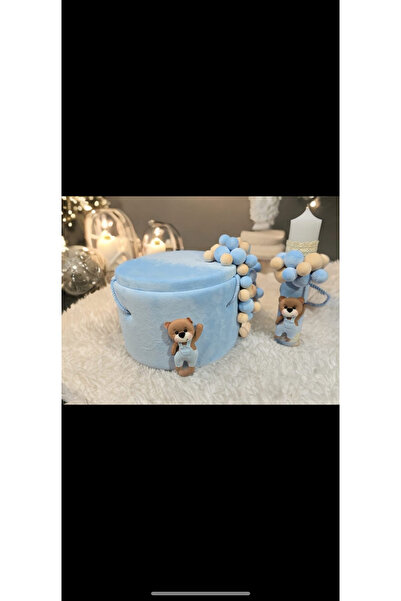 MASSIBEBE Πλήρες Κιτ Βάπτισης με Κερί και Πολυτελές Στρογγυλό Κουτί, Εκκλησια...