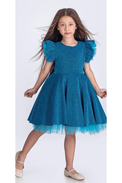 BEGONYA BEBECE KIDS Ασημί παιδικά βραδινά φορέματα αποφοίτησης, γενέθλια, γάμ...