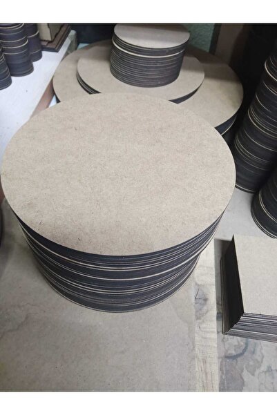 Özkan Lazer Supla Levha 100 Adet 3 Mm Ham Mdf 20cm Yuvarlak Servis Altı Supla