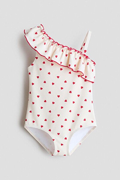 H&M Flounced one-shoulder swimsuit