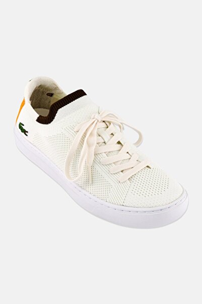 Lacoste حذاء كاجوال للرجال من لا بيكيه برباط، أبيض