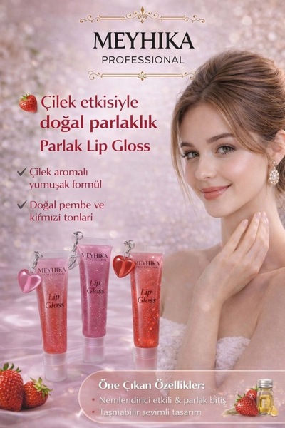 MEYHİKA PROFESSİONAL Shiny Lip Gloss Collection Dolgunlaştırıcı Parlatıcı 10 Ml