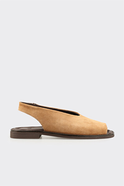 Elle Shoes Naturel Deri Kadın Sandalet