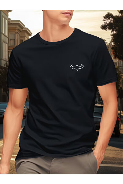 NOURAM Linear Bat Cotton Men's Short-Sleeve Printed T-Shirt