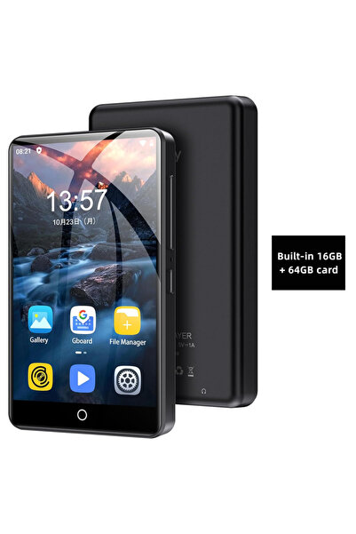 Choice1 مشغل MP3 أسود بسعة 16 جيجابايت/80 جيجابايت، يعمل بنظام أندرويد 9.0 مع...