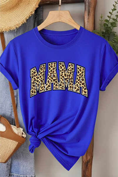 l'eivor Γυναικείο βαμβακερό μπλουζάκι με στάμπα Mama Leopard