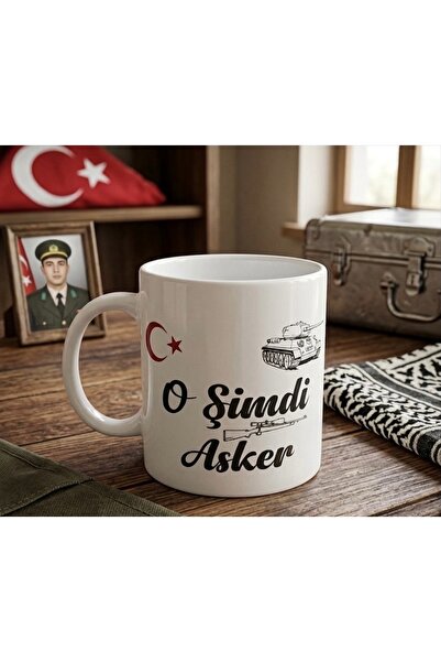 GÜVEN كوب هدية O Now Soldier من السيراميك مع مقبض، كوب تذكاري