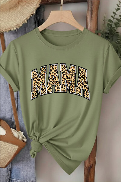 l'eivor Γυναικείο βαμβακερό μπλουζάκι με στάμπα Mama Leopard