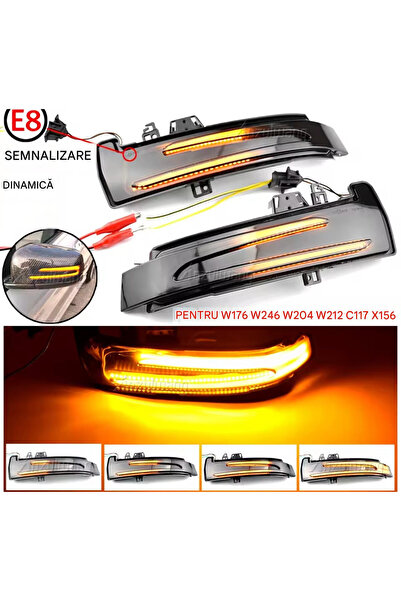 CerCip Δυναμικά φλας καθρέφτη για Mercedes Benz, A Class W176, B Class W212, ...