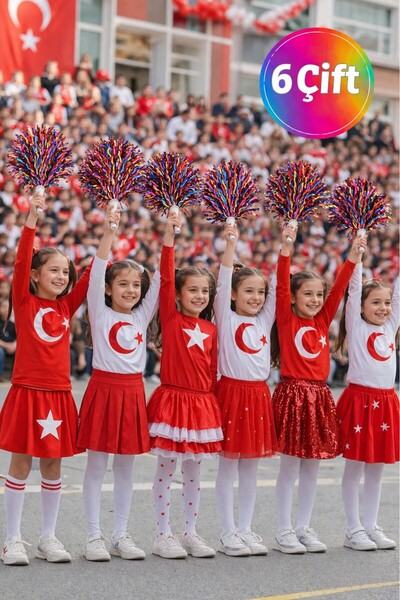 TOYFEST PonPon Φωτεινά, πολύχρωμα, ανθεκτικά και ελαφριά πομπόν επευφημιών με...