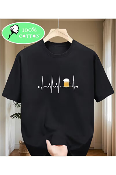 NOURAM 100% Cotton Men's Crew Neck Short Sleeve Starry Sky Print Pattern Casu...