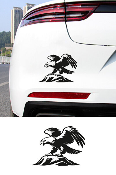 New Jargon Kartal Oto Sticker - Kartal ve Dağ Figürlü Çıkartma - Araba Motor ...
