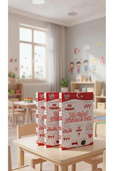 Parti Zamanı Σετ διακοσμητικών αντικειμένων 23 Απριλίου – 120 Τεμάχια |   Πολ...