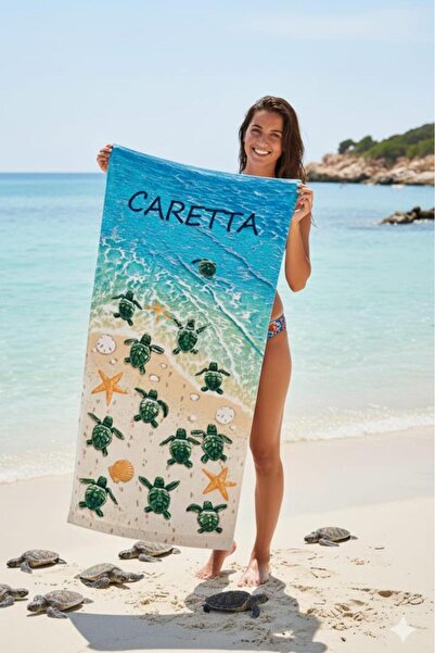 Çeyiz Diyarı Caretta 100% Cotton 75X150 cm Beach Towel