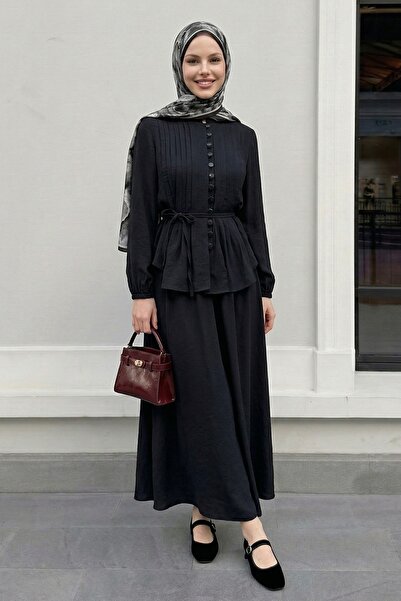 InStyle Μαύρο κοστούμι με λεπτομέρεια ραφής και κουμπιά