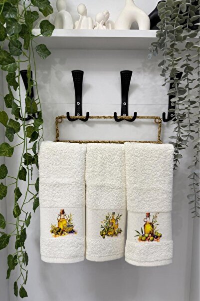 Çeyiz Diyarı Σετ πετσετών κουζίνας 3 τεμαχίων με σχέδιο ελαιογραφίας 30x50 εκ.