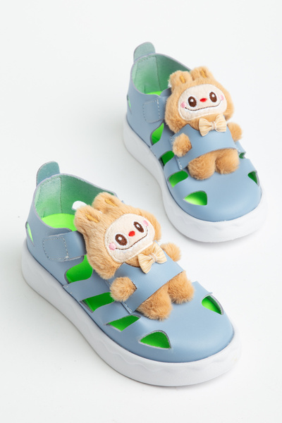 Tonny Black Παιδικά Unisex Ανοιχτό Μπλε Ελαφριά Σόλα με Λεπτομέρεια Αρκουδάκι...