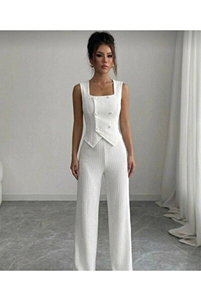 DRESSIFY WOMEN’S FASHION Γυναικείο Σετ από Πλισέ Ύφασμα με Κουμπιά