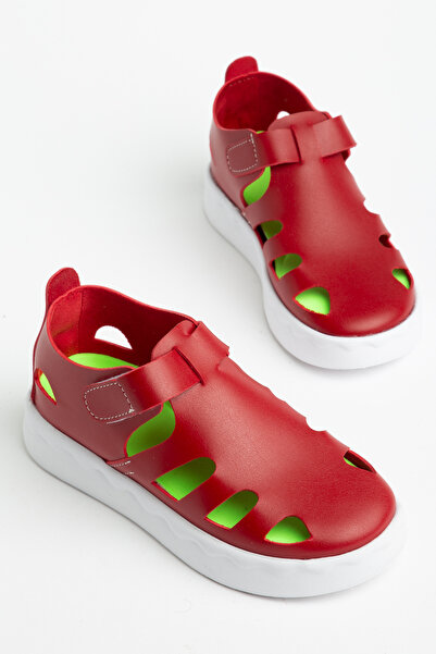 Tonny Black Παιδικά Unisex Κόκκινα Ελαφριά Άνετα Σανδάλια με Velcro