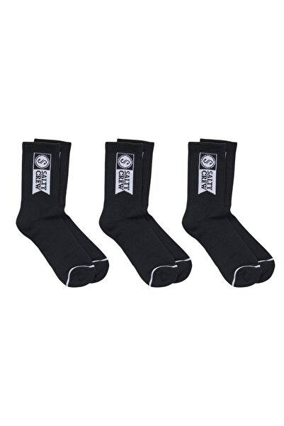 Salty Crew ΑΛΦΑ ΚΑΛΤΣΕΣ ΣΕΤ 3 ΤΕΜΑΧΙΩΝ ΜΑΥΡΕΣ